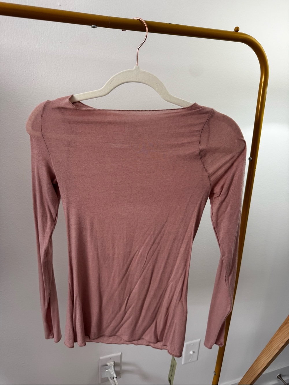 Eberjey Long Sleeve Boatneck Top in Dusty Rose